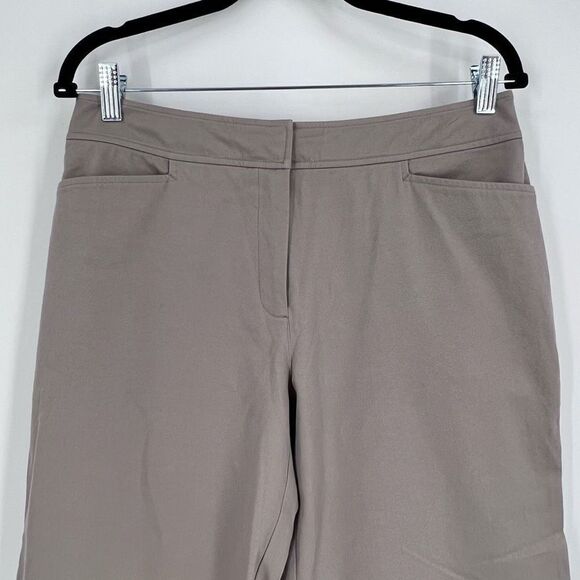 Eileen Fisher Women's Flat Front Wide Leg Cropped Ankle Pants Gray Size Small - Picture 5 of 11